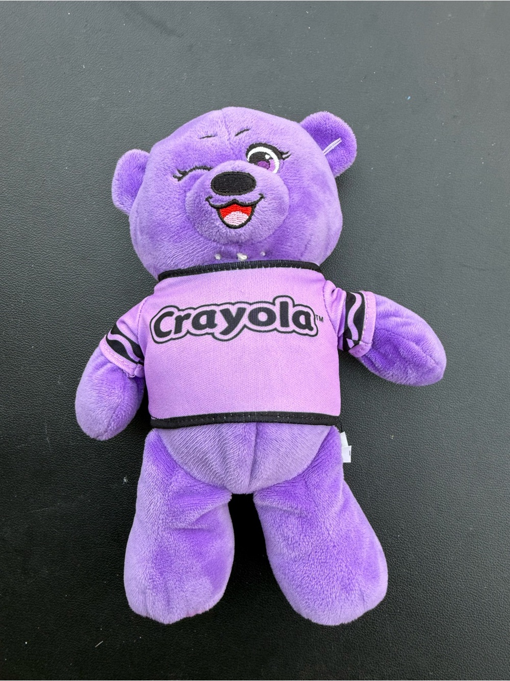 Crayola Purple Plush Winking Bear Stuffed Toy
